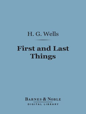 cover image of First and Last Things (Barnes & Noble Digital Library)
